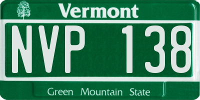 VT license plate NVP138