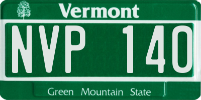 VT license plate NVP140