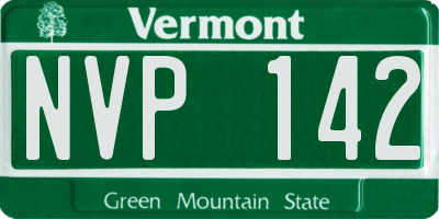 VT license plate NVP142