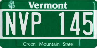 VT license plate NVP145