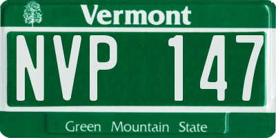 VT license plate NVP147
