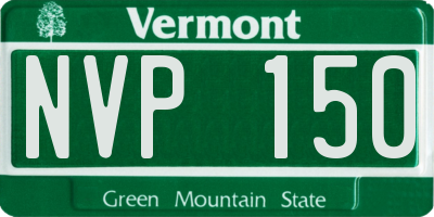 VT license plate NVP150