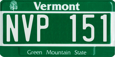 VT license plate NVP151