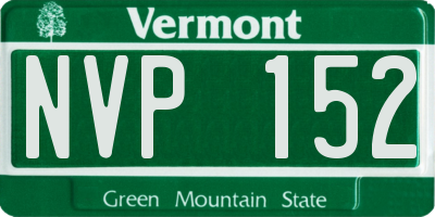 VT license plate NVP152