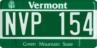 VT license plate NVP154