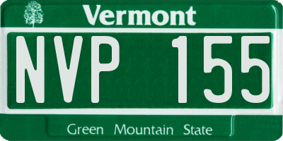 VT license plate NVP155