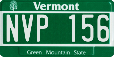 VT license plate NVP156