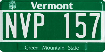 VT license plate NVP157