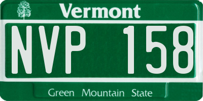 VT license plate NVP158