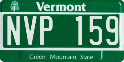 VT license plate NVP159