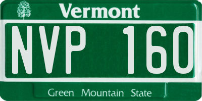 VT license plate NVP160
