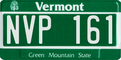 VT license plate NVP161