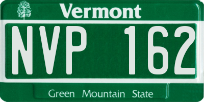 VT license plate NVP162