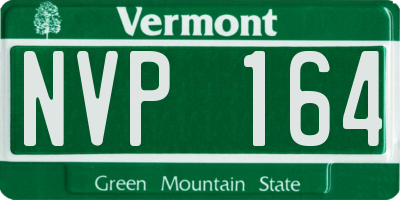 VT license plate NVP164