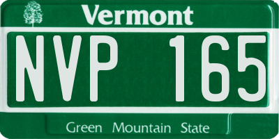 VT license plate NVP165