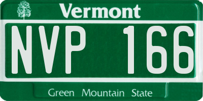 VT license plate NVP166