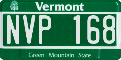 VT license plate NVP168