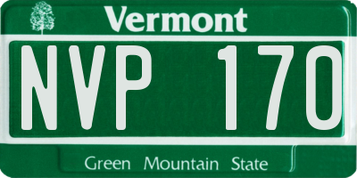VT license plate NVP170