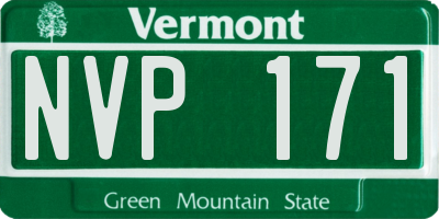 VT license plate NVP171