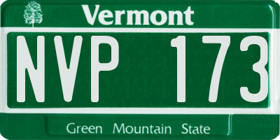 VT license plate NVP173