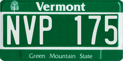 VT license plate NVP175