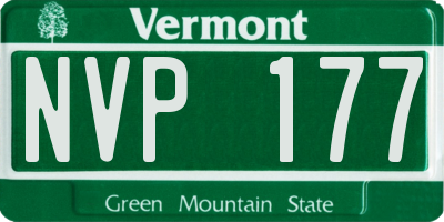 VT license plate NVP177