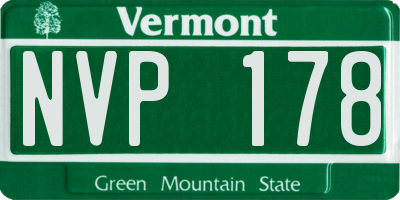 VT license plate NVP178