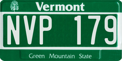 VT license plate NVP179
