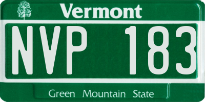 VT license plate NVP183