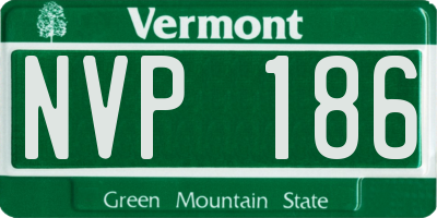 VT license plate NVP186