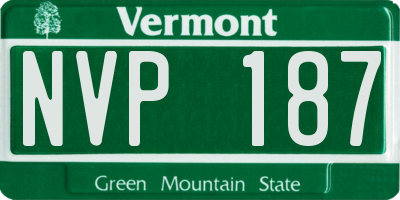 VT license plate NVP187