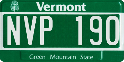VT license plate NVP190