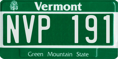 VT license plate NVP191