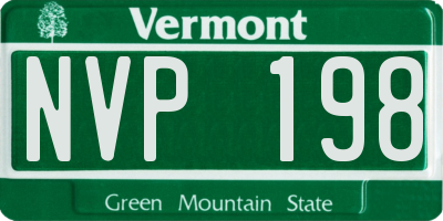 VT license plate NVP198