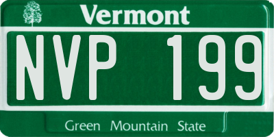 VT license plate NVP199
