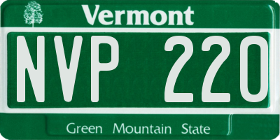 VT license plate NVP220