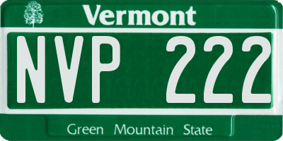 VT license plate NVP222