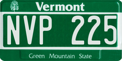 VT license plate NVP225