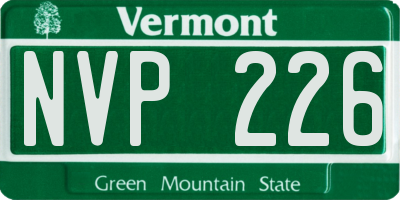 VT license plate NVP226