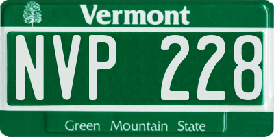 VT license plate NVP228