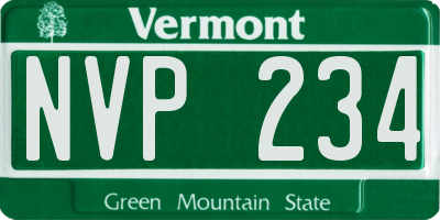 VT license plate NVP234