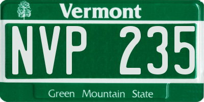VT license plate NVP235