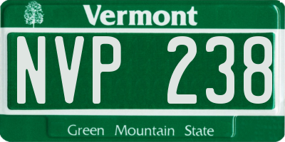 VT license plate NVP238