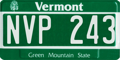 VT license plate NVP243