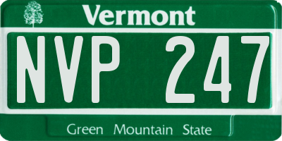 VT license plate NVP247