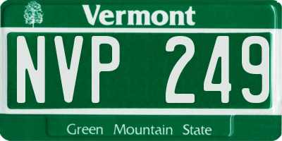 VT license plate NVP249