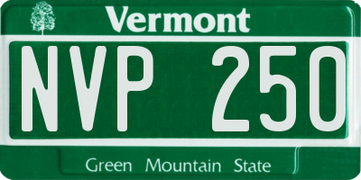 VT license plate NVP250