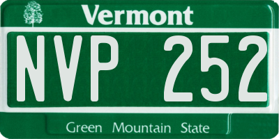 VT license plate NVP252