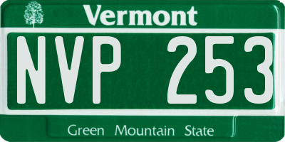 VT license plate NVP253