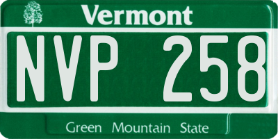 VT license plate NVP258